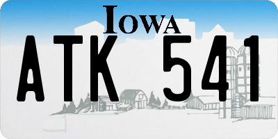 IA license plate ATK541