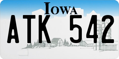 IA license plate ATK542