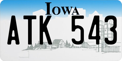 IA license plate ATK543
