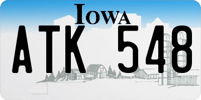IA license plate ATK548
