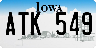 IA license plate ATK549