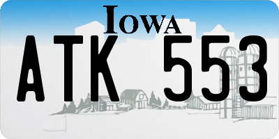 IA license plate ATK553