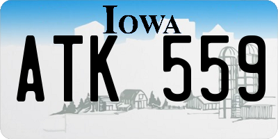 IA license plate ATK559