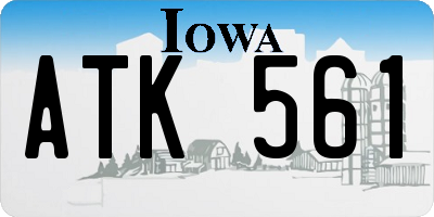 IA license plate ATK561
