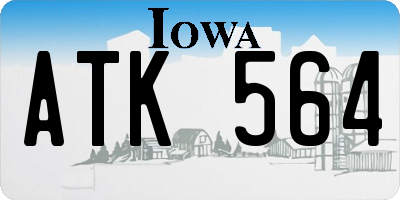 IA license plate ATK564