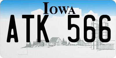 IA license plate ATK566
