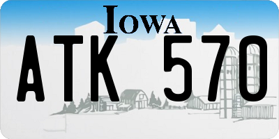 IA license plate ATK570