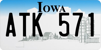IA license plate ATK571
