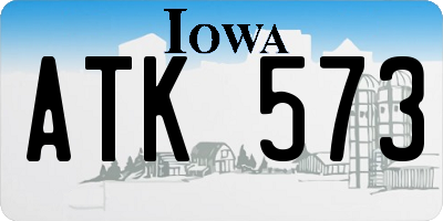 IA license plate ATK573
