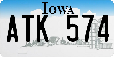 IA license plate ATK574