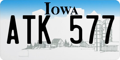 IA license plate ATK577