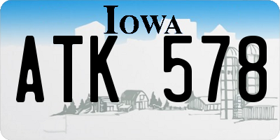 IA license plate ATK578