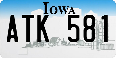 IA license plate ATK581