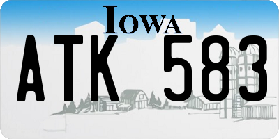 IA license plate ATK583