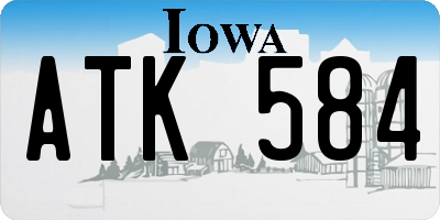 IA license plate ATK584