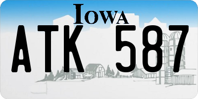 IA license plate ATK587