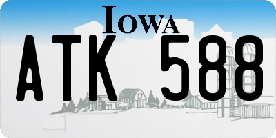 IA license plate ATK588
