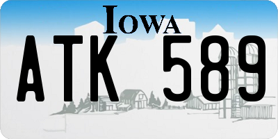 IA license plate ATK589