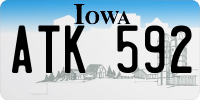 IA license plate ATK592
