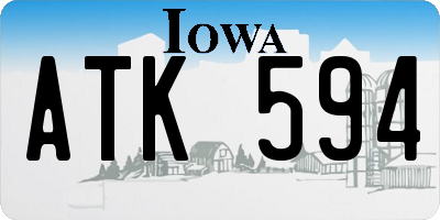 IA license plate ATK594
