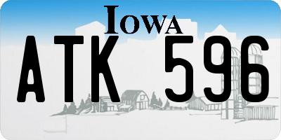 IA license plate ATK596