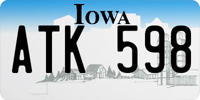IA license plate ATK598