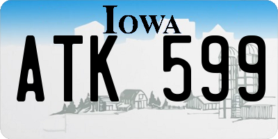 IA license plate ATK599