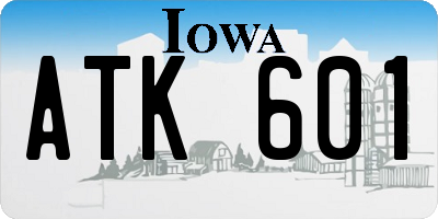 IA license plate ATK601