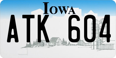 IA license plate ATK604