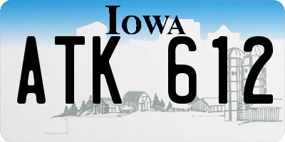 IA license plate ATK612
