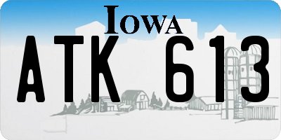 IA license plate ATK613