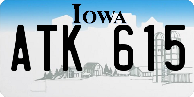 IA license plate ATK615