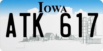 IA license plate ATK617