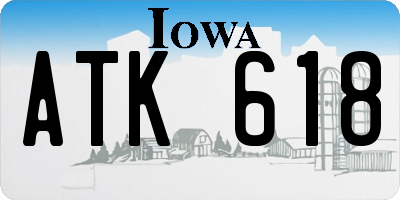 IA license plate ATK618