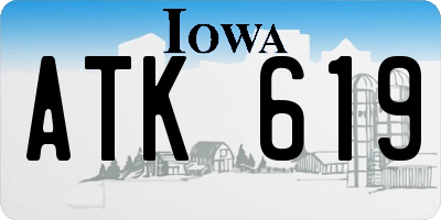IA license plate ATK619