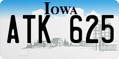 IA license plate ATK625