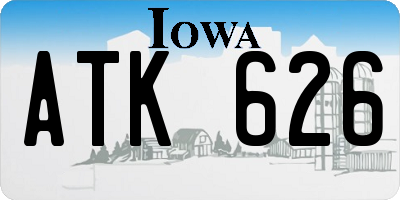 IA license plate ATK626