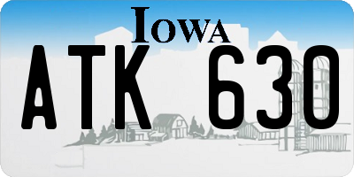 IA license plate ATK630