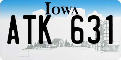 IA license plate ATK631