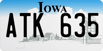 IA license plate ATK635