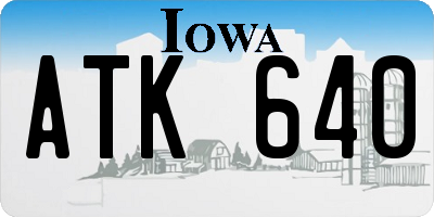 IA license plate ATK640