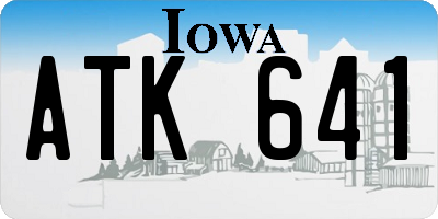 IA license plate ATK641