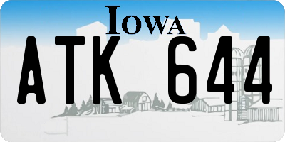 IA license plate ATK644