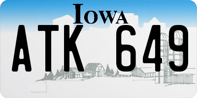 IA license plate ATK649