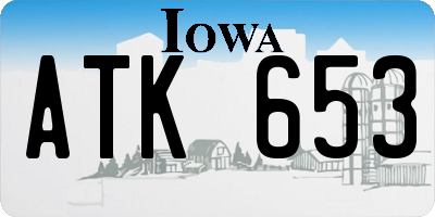 IA license plate ATK653