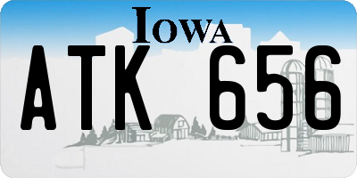 IA license plate ATK656