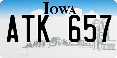 IA license plate ATK657