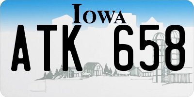 IA license plate ATK658