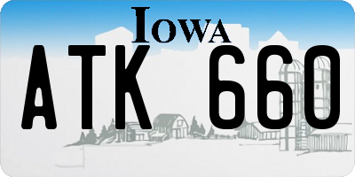 IA license plate ATK660