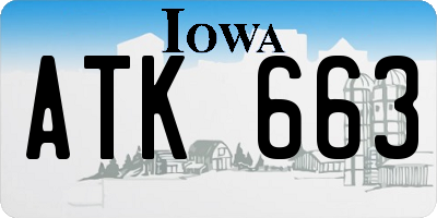 IA license plate ATK663
